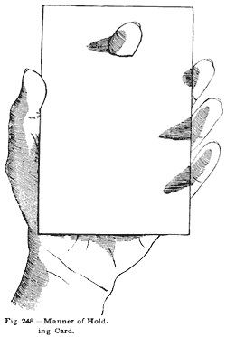 Manner of Holding Card