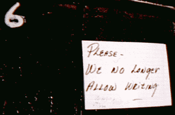 Please - we no longer allow writing